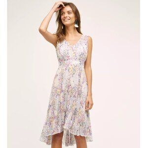 Plenty by Tracy Reese Evanthe pleated floral pastel dress 6 EUC